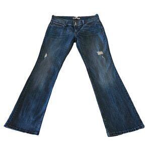 Levi’s 524 Too Superlow Bootcut Jeans Women’s 13M Medium Wash Back Snap Pockets